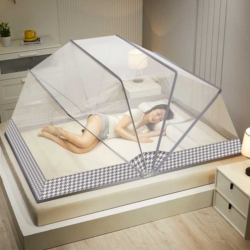 2021年新款免安装蚊帐家用折叠蒙古包儿J童床无需支架方便拆洗夏