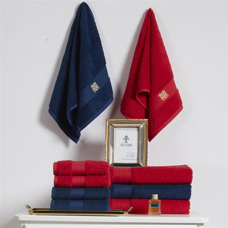 精梳长绒棉 复古陪嫁婚庆毛巾礼盒2条装K加厚红色喜字纯棉情侣面