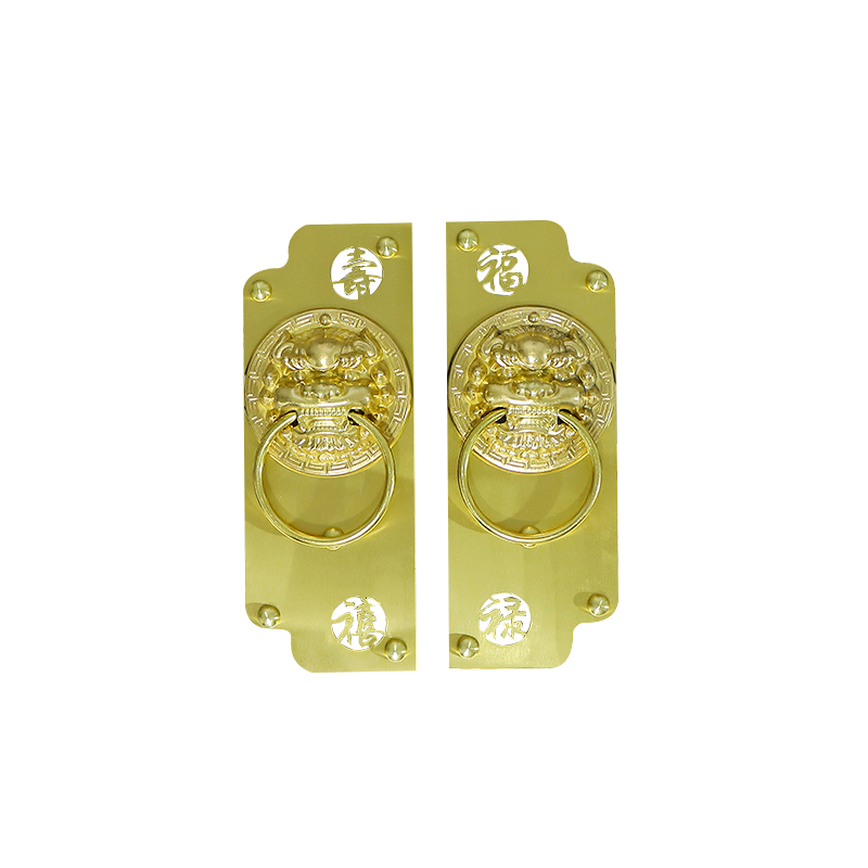 中式仿古大门铜把手实木大u门纯铜门环把手老式复古木门拉手铜配