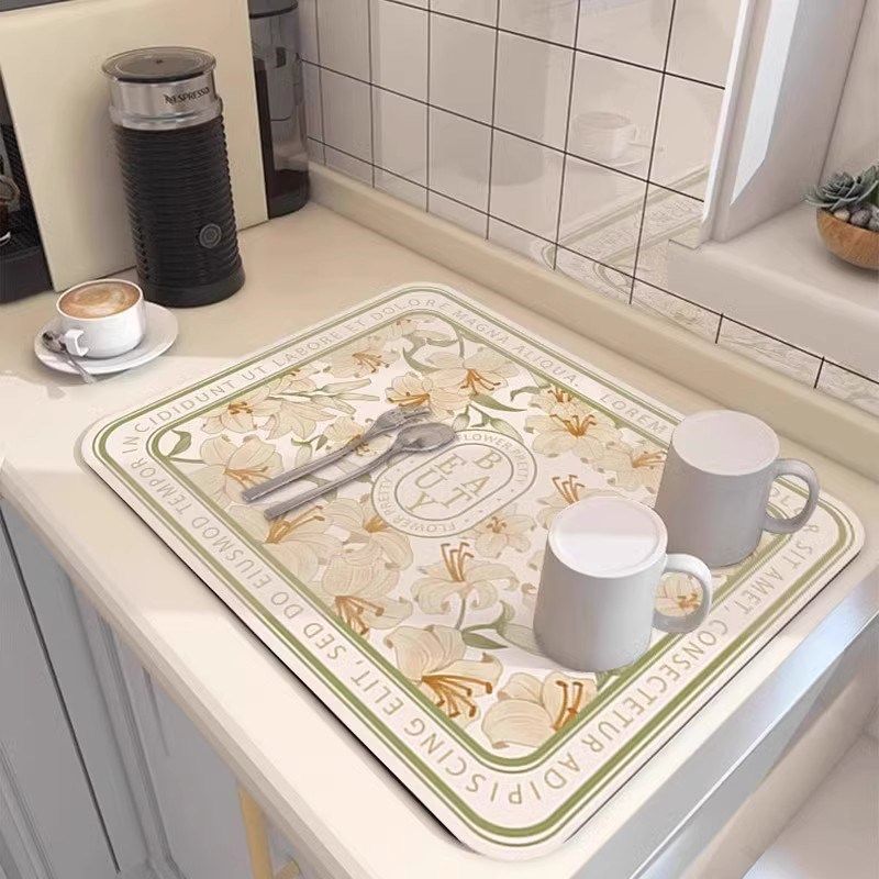 意大利轻奢沥水垫茶水杯垫硅藻泥吸水垫台面N碗碟防水垫咖啡机桌,居家布艺,厨房地垫,淘宝优惠券,粉丝福利购,淘宝优惠卷