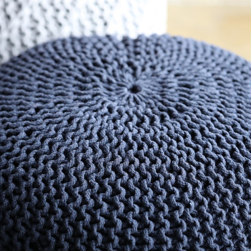 可拆洗手工棉绳编织沙发蒲团坐墩瑜伽坐J垫搁脚换鞋凳榻榻米垫脚