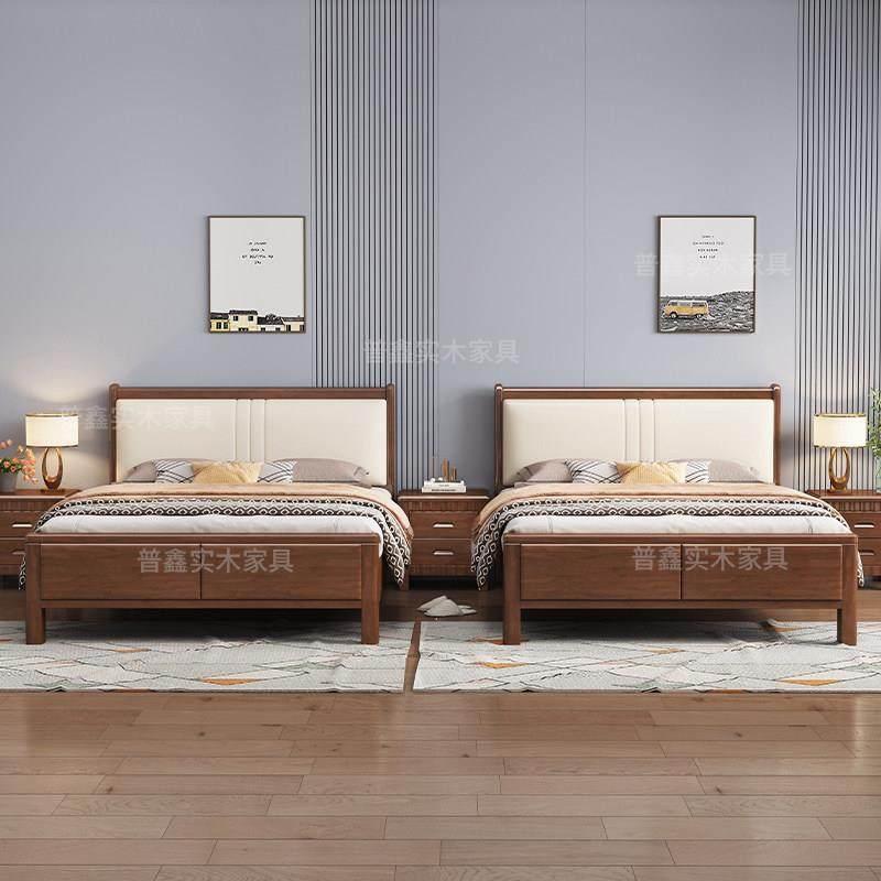 中式实木储物床1.5米1.35米软包家用儿童床1.2米气压高箱床单人床,住宅家具,实木床,淘宝优惠券,粉丝福利购,淘宝优惠卷