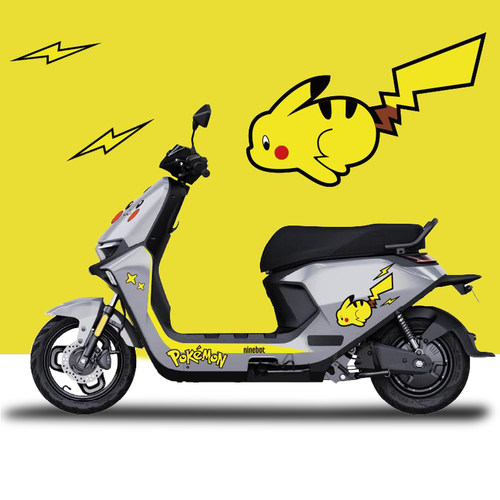 适用于九号M95C/85c/80c电摩托贴纸电动车装饰贴比卡丘卡通划痕贴