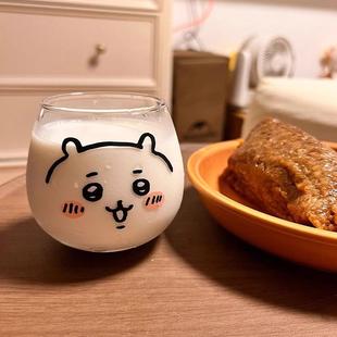 吉伊牛奶杯chiikawa玻璃杯子可爱卡通家用高颜值耐高温牛奶饮料杯