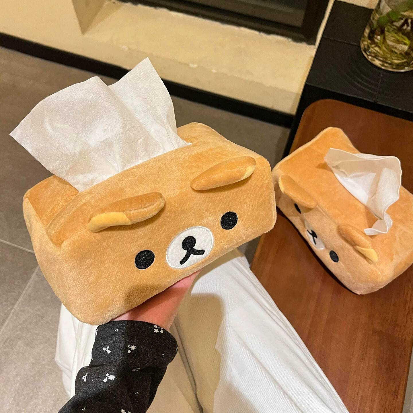 轻松熊纸巾盒家用客厅卧室可爱