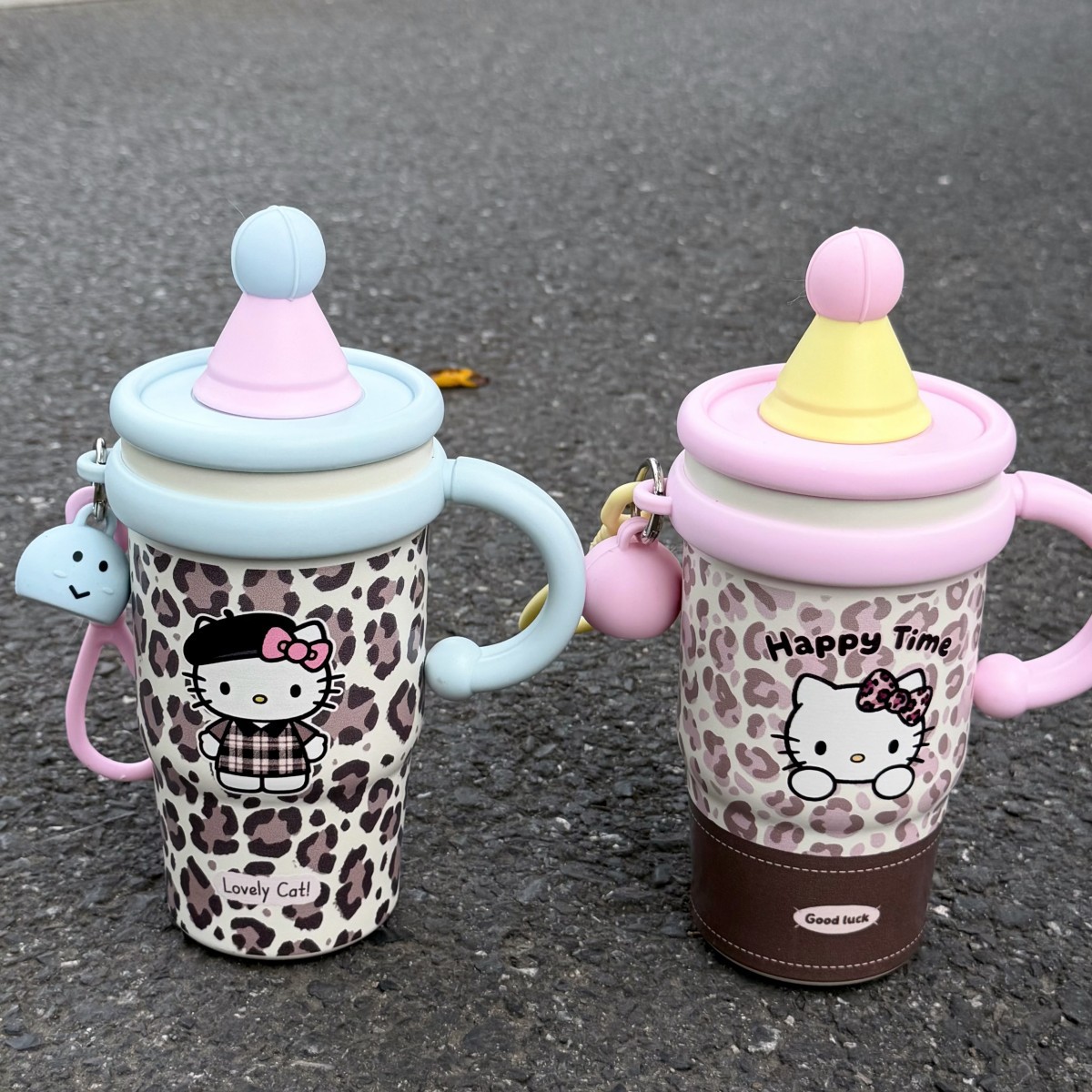 豹纹新款KT保温杯高颜值316