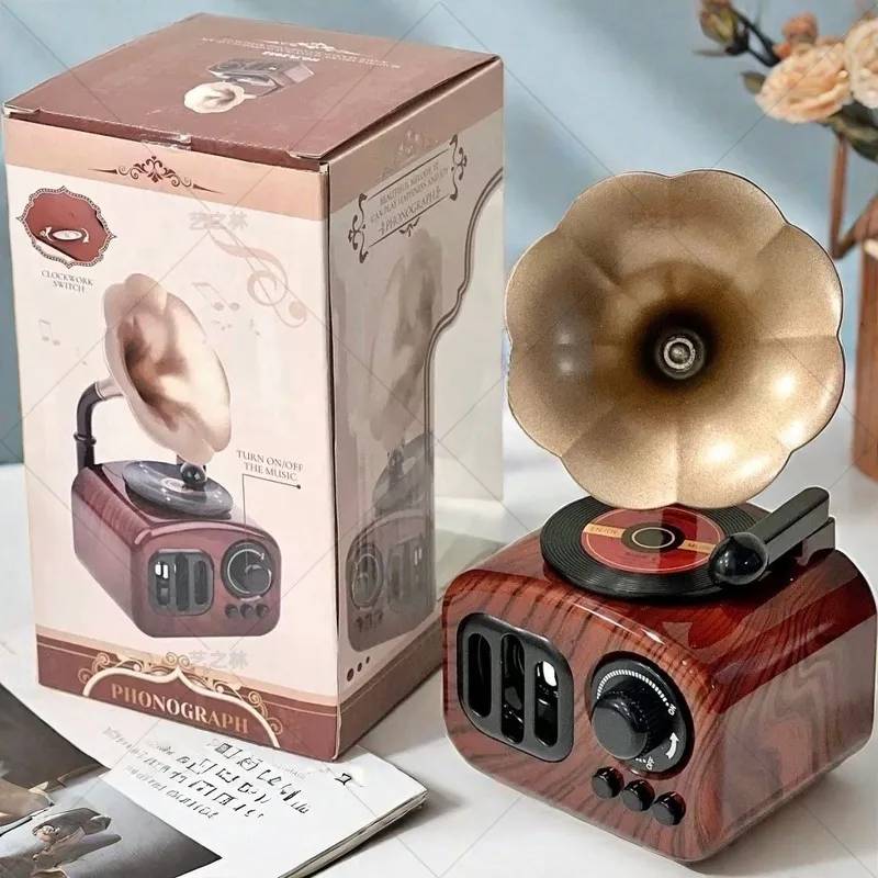 可爱复古留声机音乐盒八音客厅