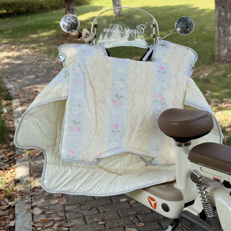 2025新款电动车挡风被冬季加绒加厚防水摩托电车电瓶车防风罩冬款