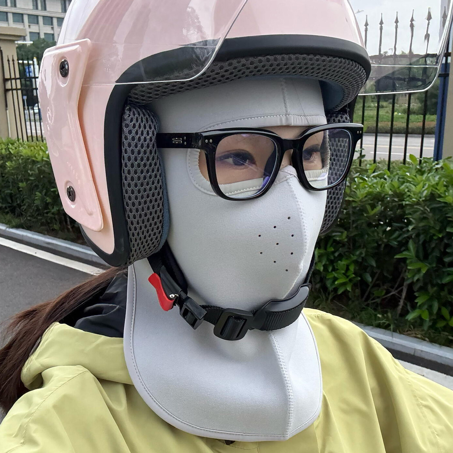 冬季骑行防风面罩可戴眼镜不起雾全脸防寒带头盔男女通用保暖御寒