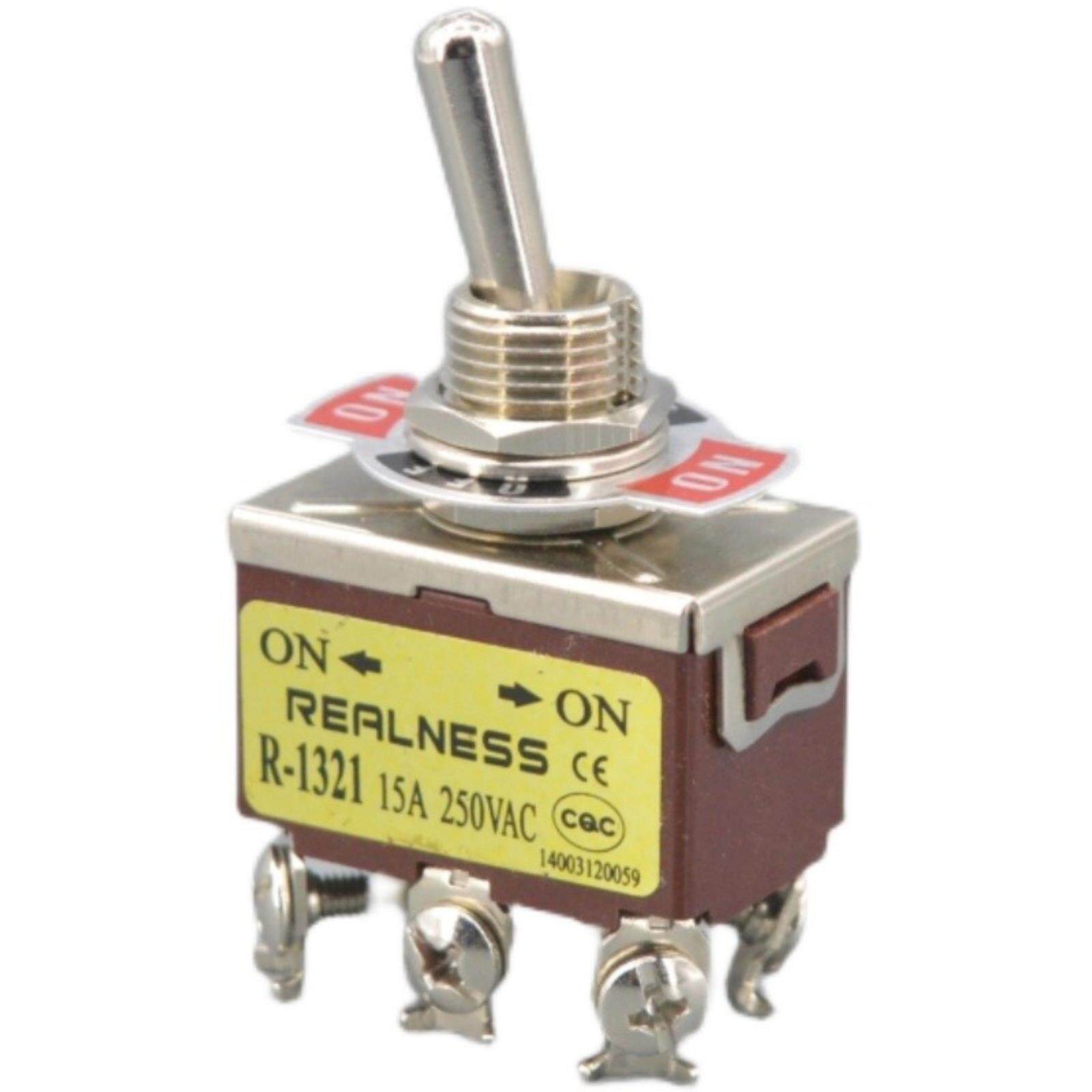 realness 钮子开关 摇臂开关 r-1321 zh-1321 6脚2档 银触点