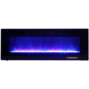 wall embedded inch fireplace heating electric mounted