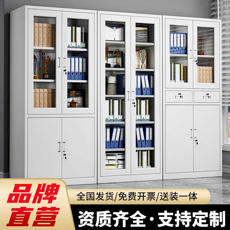 钢制铁皮文件柜档案存放柜办公柜办公室财务凭证柜员工储物柜