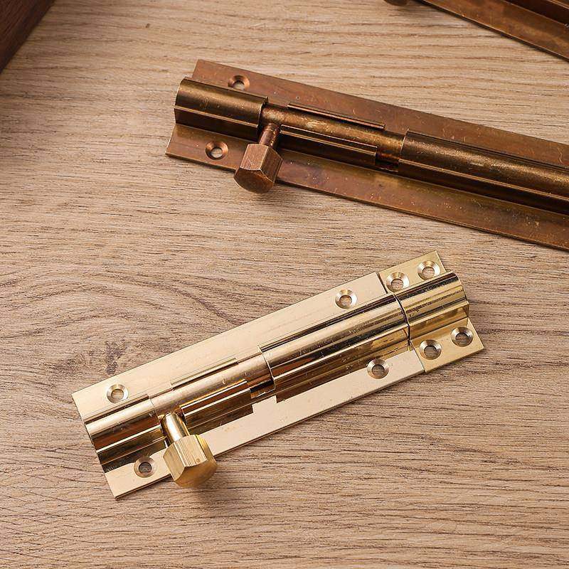 插销门栓门扣木门窗防盗黄铜插销锁卫生间加厚明装老式门销插销