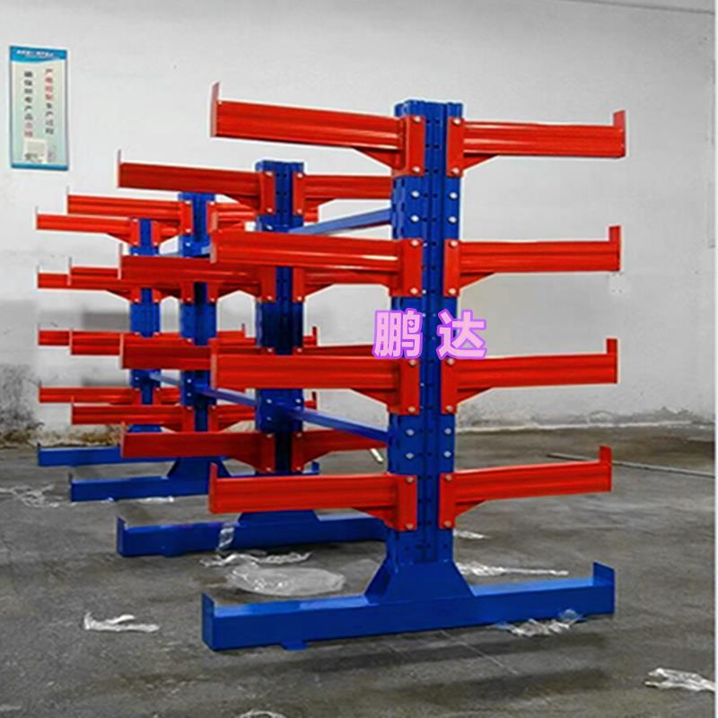 需定制悬臂货架重型仓库仓储五金钢管铝材管材托臂货架单双面布匹
