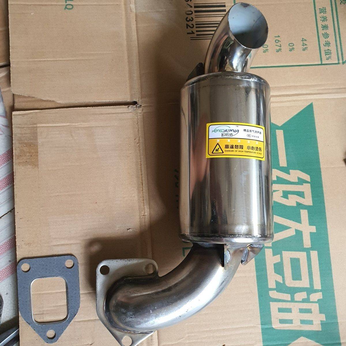 单缸柴油机配件 常柴190不锈钢消声器总成 常发185 192排气管烟筒