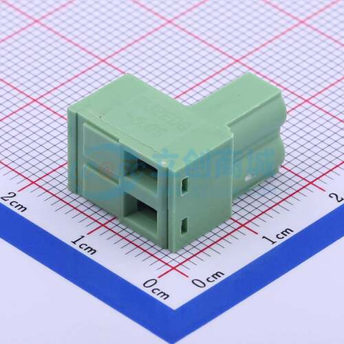 WJ2EDGK-5.08-2P 插拔式接线端子 间距5.08mm 1*2P插头 绿色