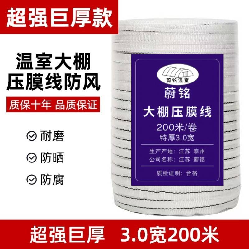 大棚压膜压膜线配件温室耐用耐磨白色抗老化涤纶加厚专用防风