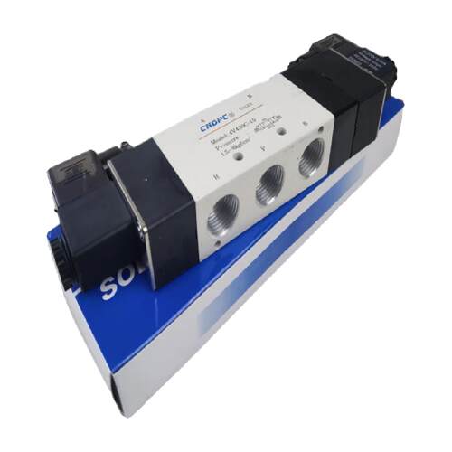 新品4V430C-15三位五通中封换向电磁阀中泄4V430E-15气动阀4V430P