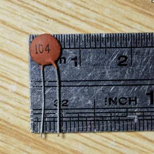 7MM直径P5瓷介0.1UF 50V 104PF直插瓷片电容F5 104P 100NF 100V