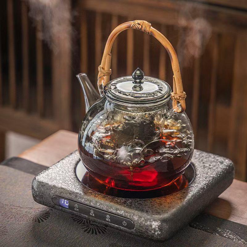 新款s2砚台小坐电陶炉小薄炉迷你家用煮茶炉智能保温烧水炉套组
