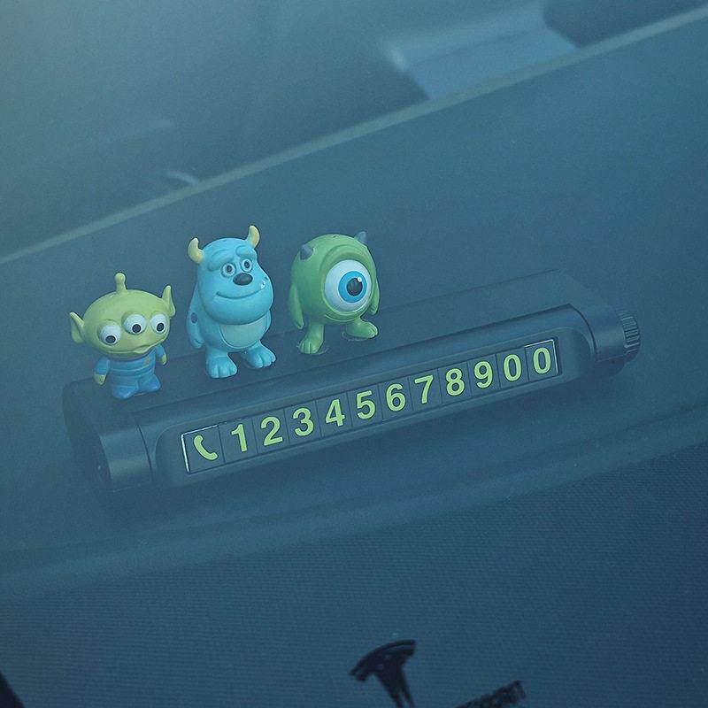 玩具总动员两个号码双挪车电话牌汽车临时停车可换号切换卡通女生