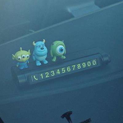 玩具总动员两个号码双挪车电话牌汽车临时停车可换号切换卡通女生