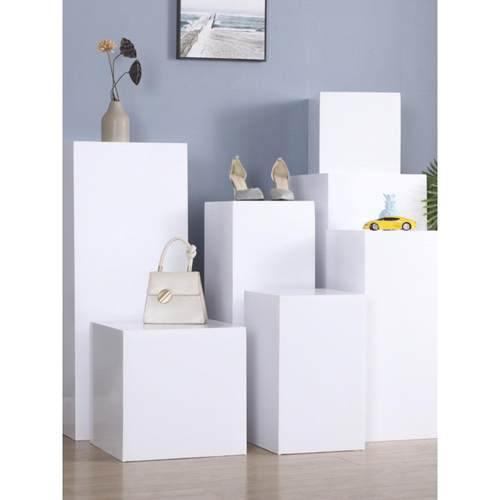 定制哑光立方体方形展台白色展示台产品摆件地台橱窗模特增高底座