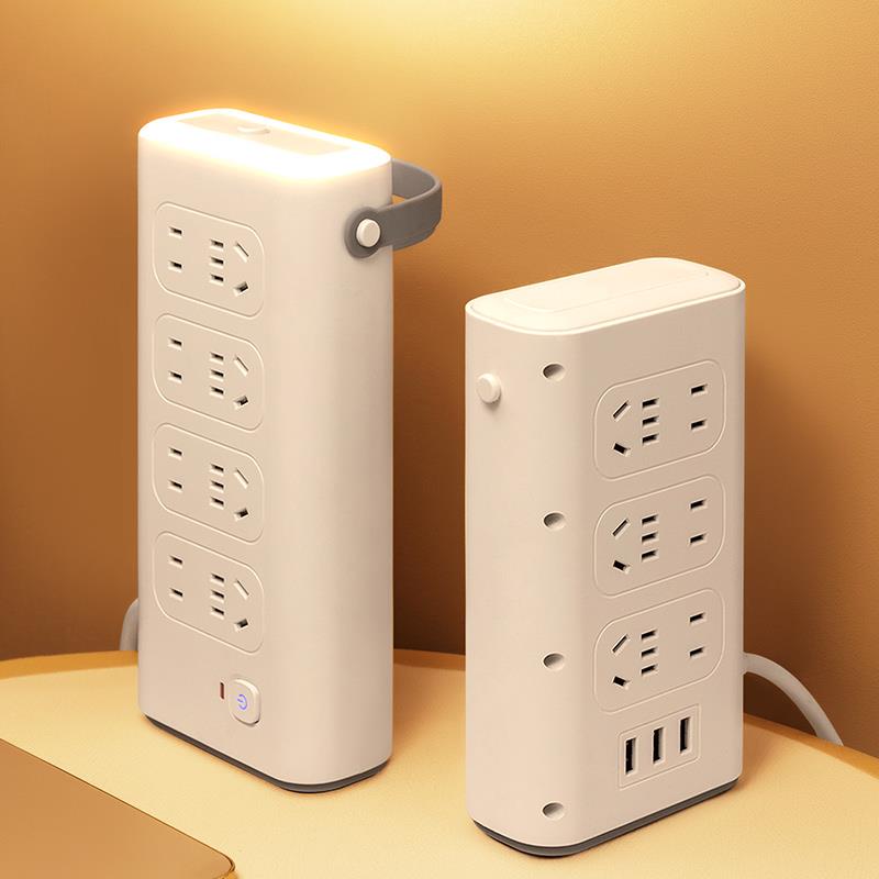 转换器插座插头插排插线板接线拖立式魔方小夜灯多用多孔位多插位