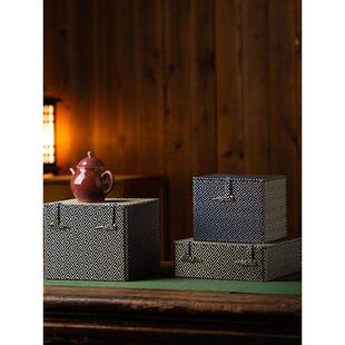 高档宋锦盒空盒单杯主人杯礼盒陶瓷紫砂壶包装盒壶承锦盒支持订制