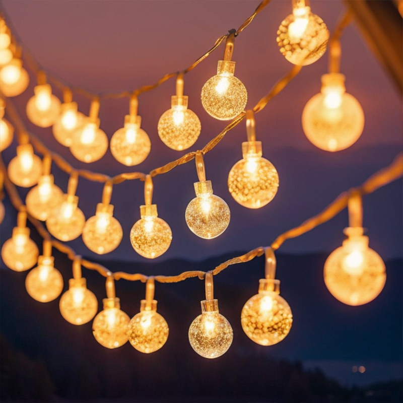 速发帐外露营氛泡灯串户篷布置挂灯天幕小灯围装饰灯带摆摊彩灯闪