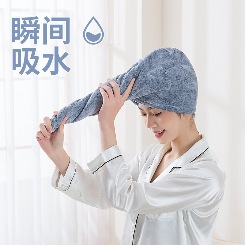 速发乾发帽超强洗水速乾2021新款头厚浴帽巾吸头擦头发包加毛巾