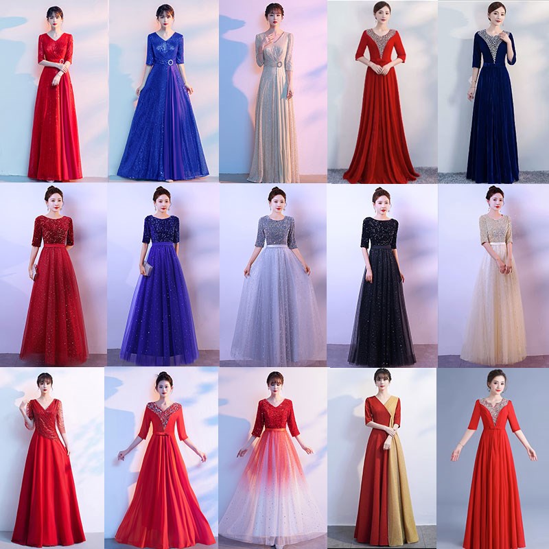 速发大合唱服合出服长裙新款成生演唱团舞台表演服装学人主持人礼