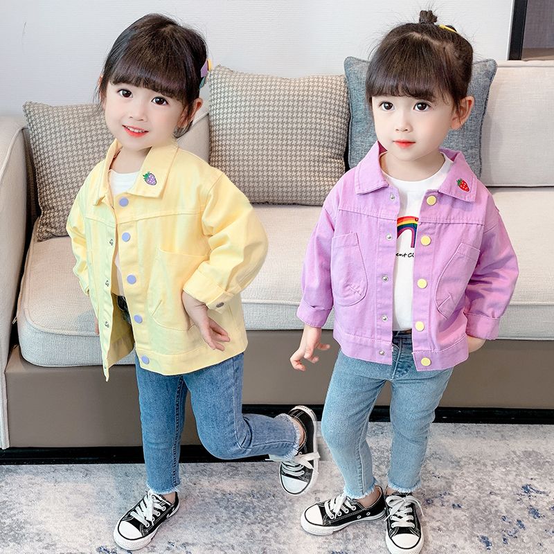 韩版女童秋装牛仔外套2025新款小孩女宝宝牛仔衣春秋儿童时尚