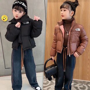 女童炸街冬季百搭羽绒服2025爆款休闲洋气上衣中大童网红潮流外套