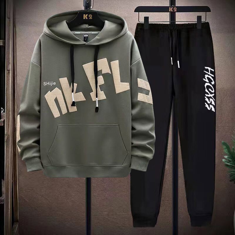 青少年春秋季卫衣男孩12岁15高初中学生13帅气运动套装14大童男装