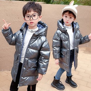 冬季儿童羽绒服中长款男女童小童中童羽绒服宝宝外穿加厚免洗外套