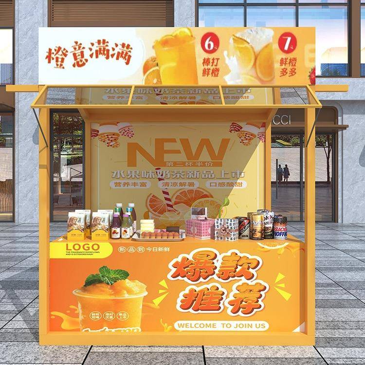 户外铁艺摊位架网红夜市活动摆摊桌促销棚架集市摊位展示架