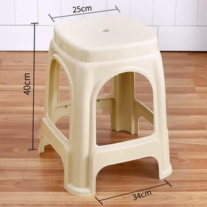 [家用登高凳子方圆凳40cm45cm高熟胶方凳板凳熟胶大号朔料熟料便携]