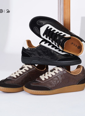 VCA【天鹅SWAN 马皮款】复古真皮休闲德训板鞋休闲软底透气百搭