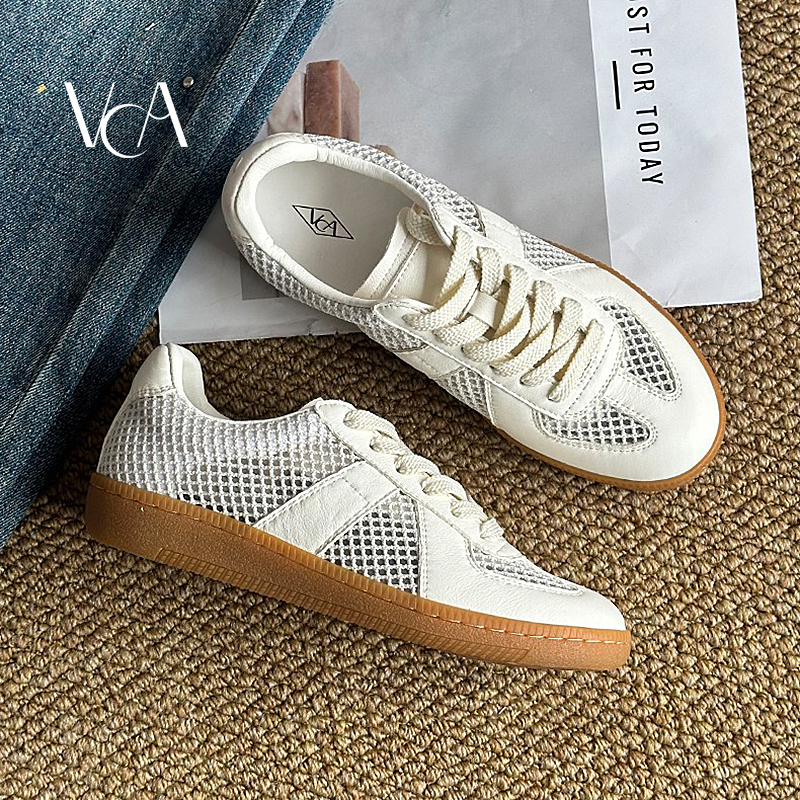 VCA夏季德训鞋女鞋透气排汗网鞋小白鞋网面鞋镂空运动鞋休闲鞋