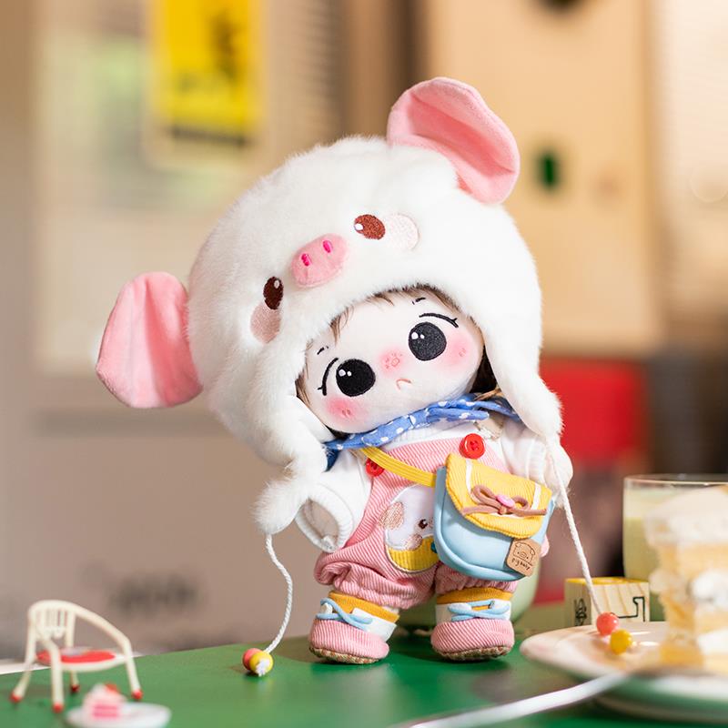 布优布优 棉花娃娃原创正版现货娃衣20cm小猪上学玩偶衣服整套装