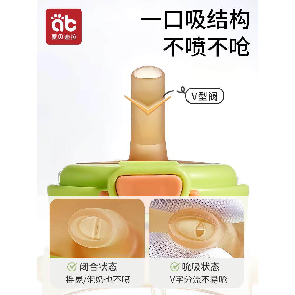 AIBEDILA/爱贝迪拉水杯配件纳米银硅胶吸嘴吸管重力球直管欢饮杯