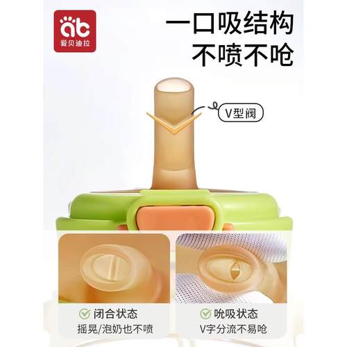 AIBEDILA/爱贝迪拉水杯配件纳米银硅胶吸嘴吸管重力球直管欢饮杯