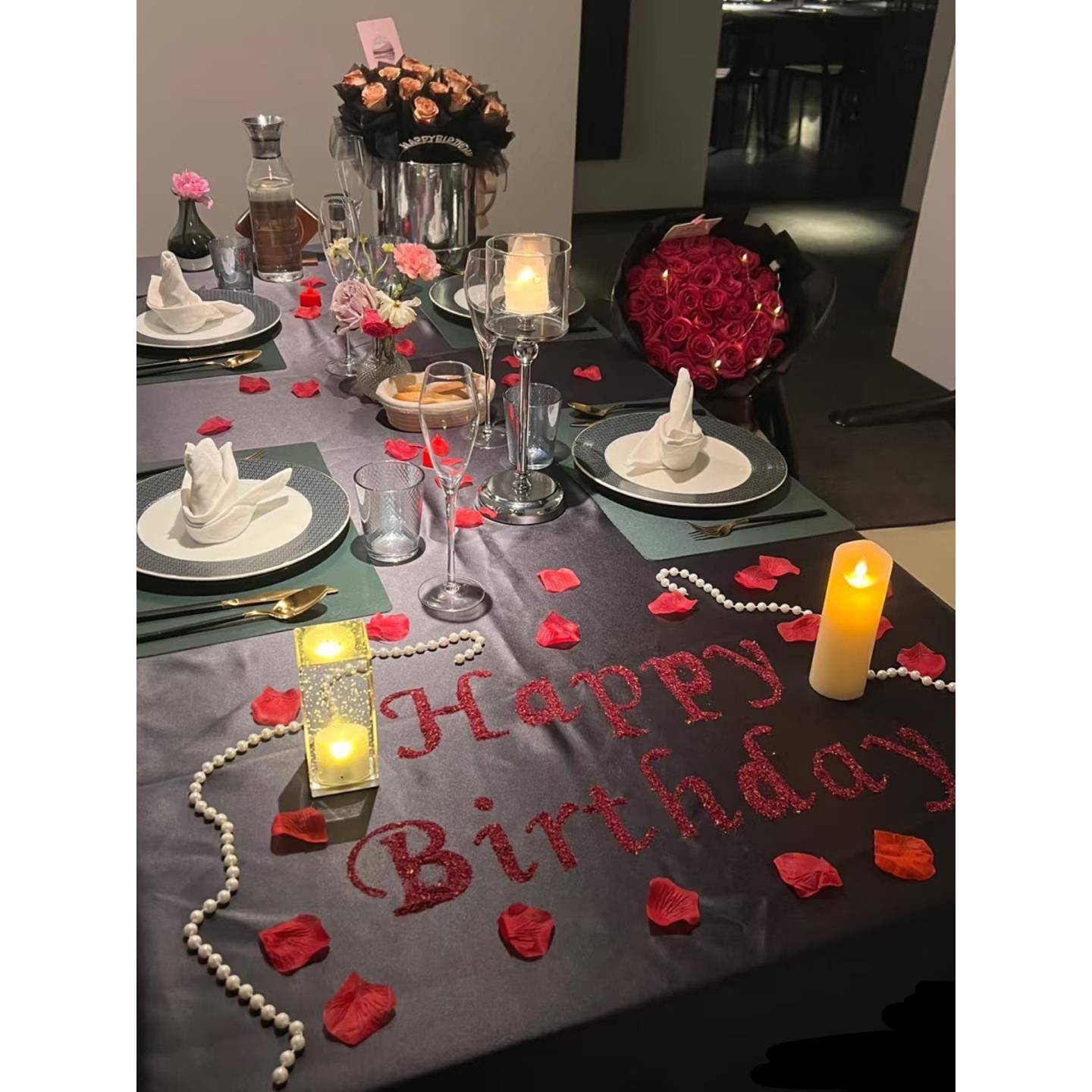 生日快乐沙画镂空模板酒店宴会主题喷漆模板福禄寿照片道具