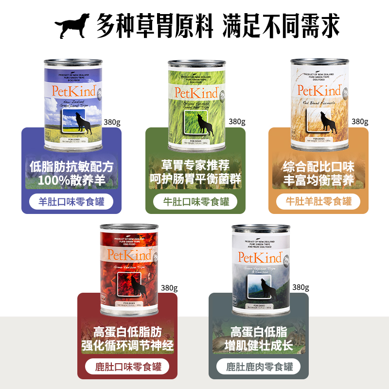 【测试勿拍96】PetKind/贝洛佳官方进口狗狗罐头380g