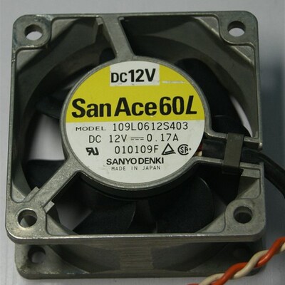 109L0612S403原装三洋 6025 12V 0.17A耐高温静音6cm防水散热风扇