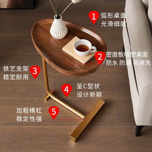 边几小茶几简约角几客厅家用酒店民宿小边桌床边柜子角几移动桌子