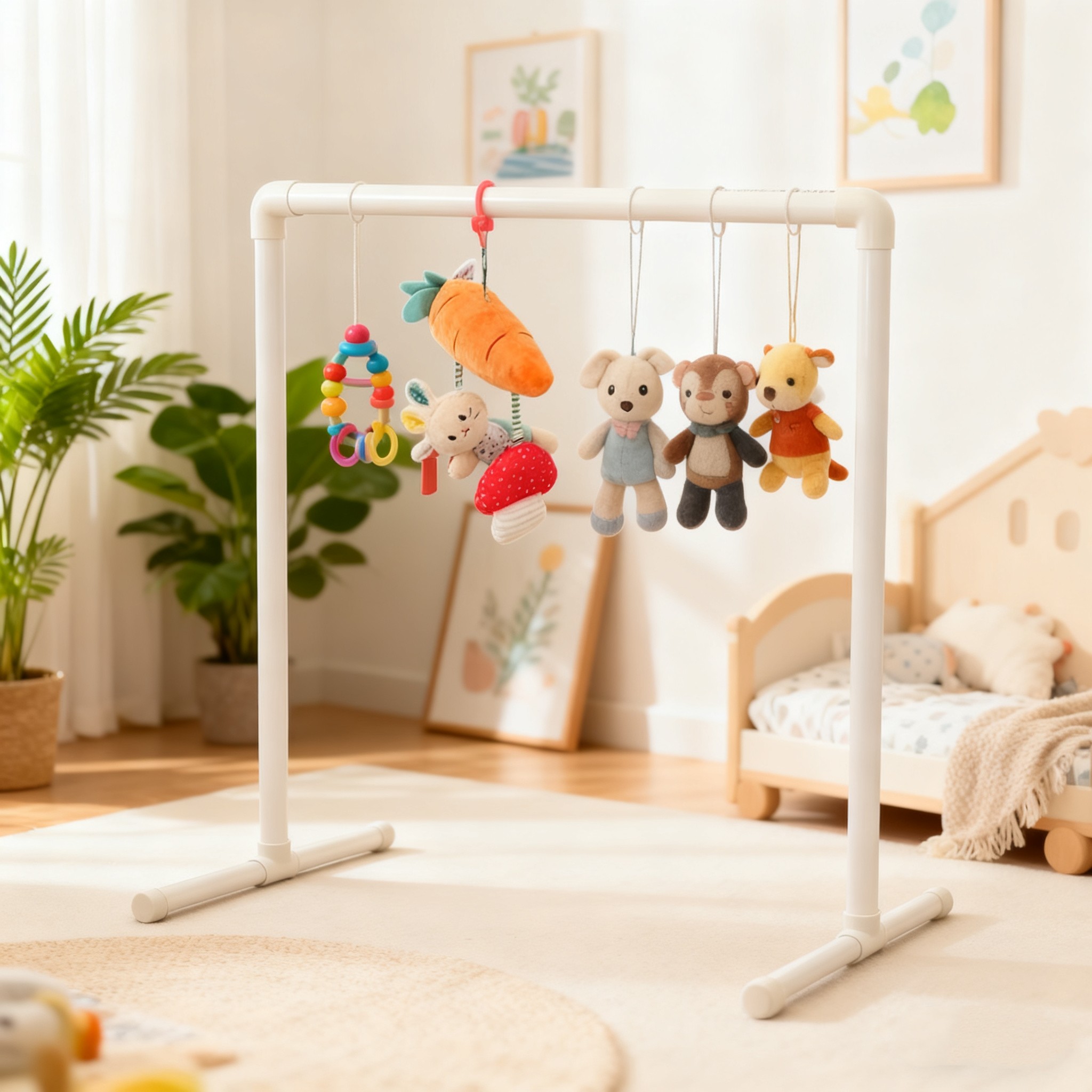 小红书同款PVC管环保婴儿吊杆玩具架抖音同款哄娃神器解放双手,玩具/童车/益智/积木/模型,手工制作工具/彩纸/配件,淘宝优惠券,粉丝福利购,淘宝优惠卷