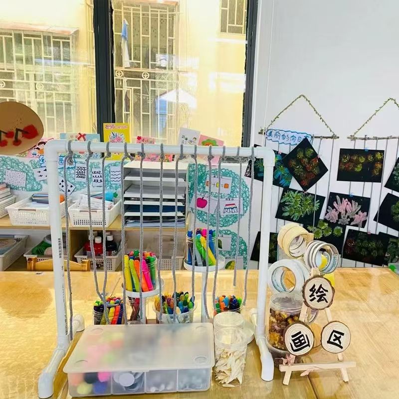 PVC玩具幼儿园玩具自然角植物角度架子塑料花架摆放展示架定制