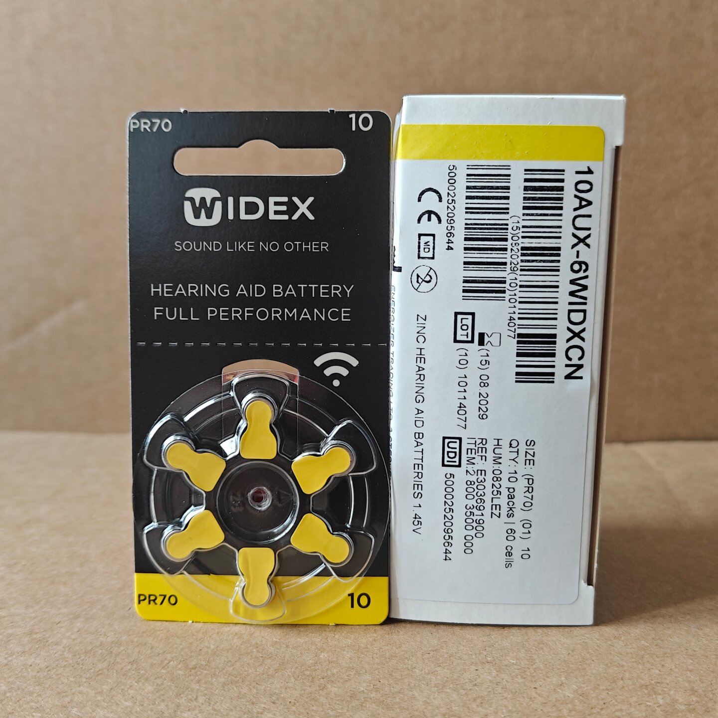 丹麦WIDEX唯听助听器电池10英国原装进口PR70峰力瑞声达耳机电池
